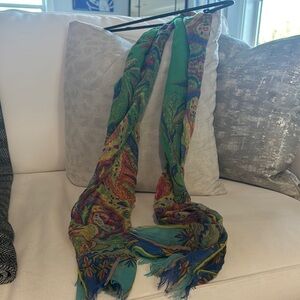 Multi colored scarf.